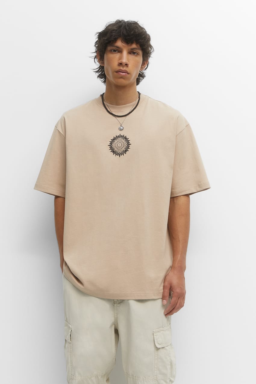 MANDALA GÖZ YAŞI BASKILI T-SHIRT S